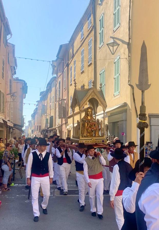 A religious procession honors St. Mary Magdelene