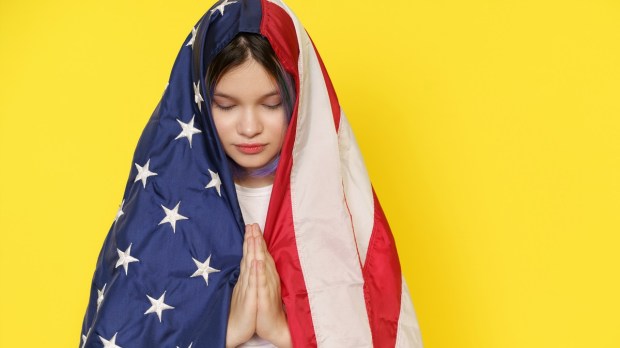 prayer american flag