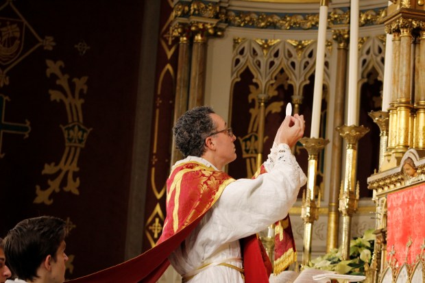 Fr. Michael Rennier saying Mass at St. Francis de Sales Oratory, St. Louis, MO