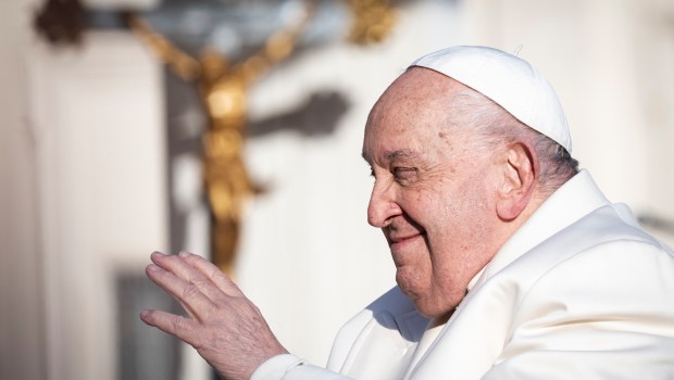 Pope Francis during his weekly general audience in St. Peter's square at the Vatican on December 04, 2024.