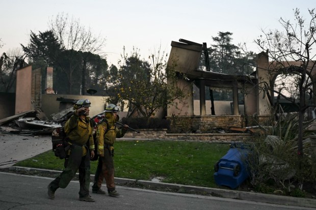 Destroyed home in Altadena, California