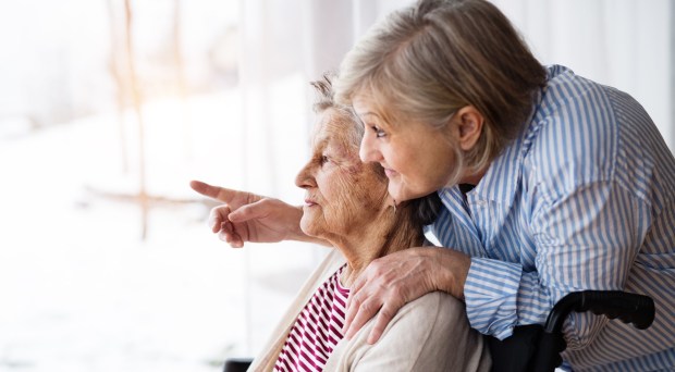 Visiting elderly neighbor