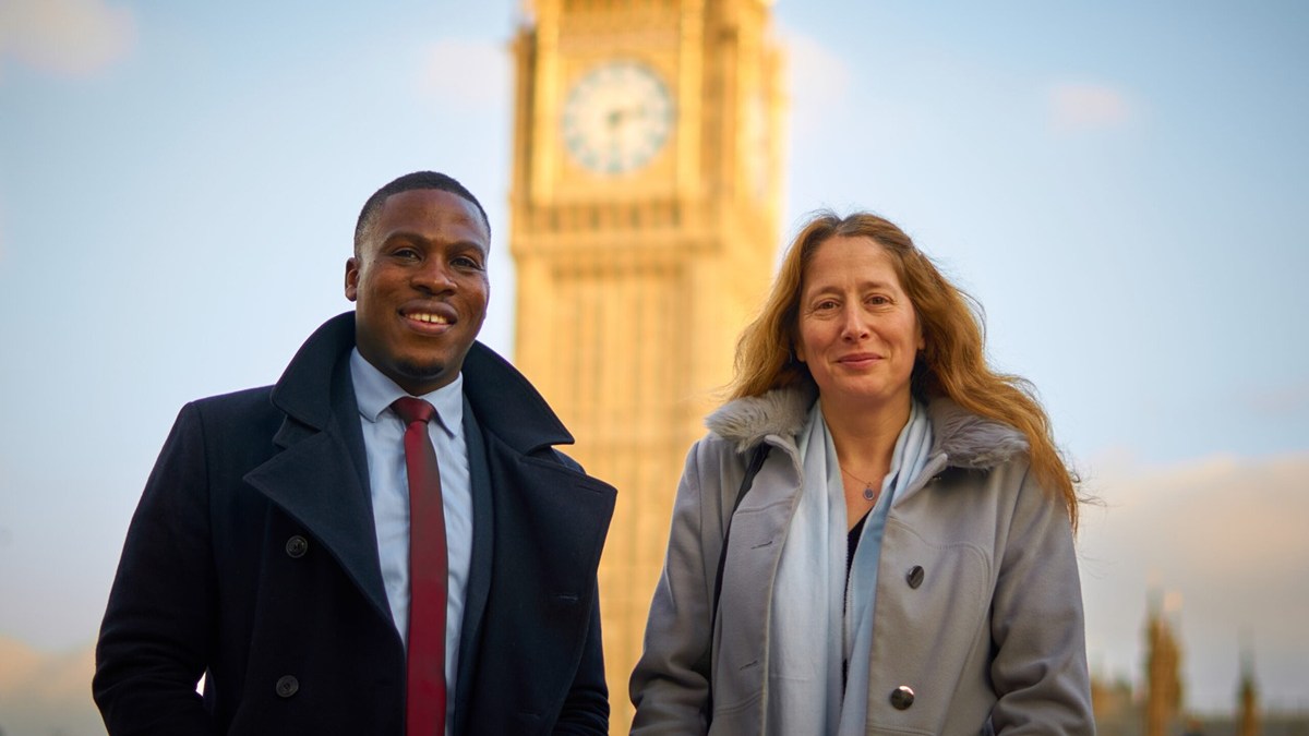 NOT FOR REUSE Isabella Vaughan-Spruce with ADF UK Legal Counsel Jeremiah Igunnubole