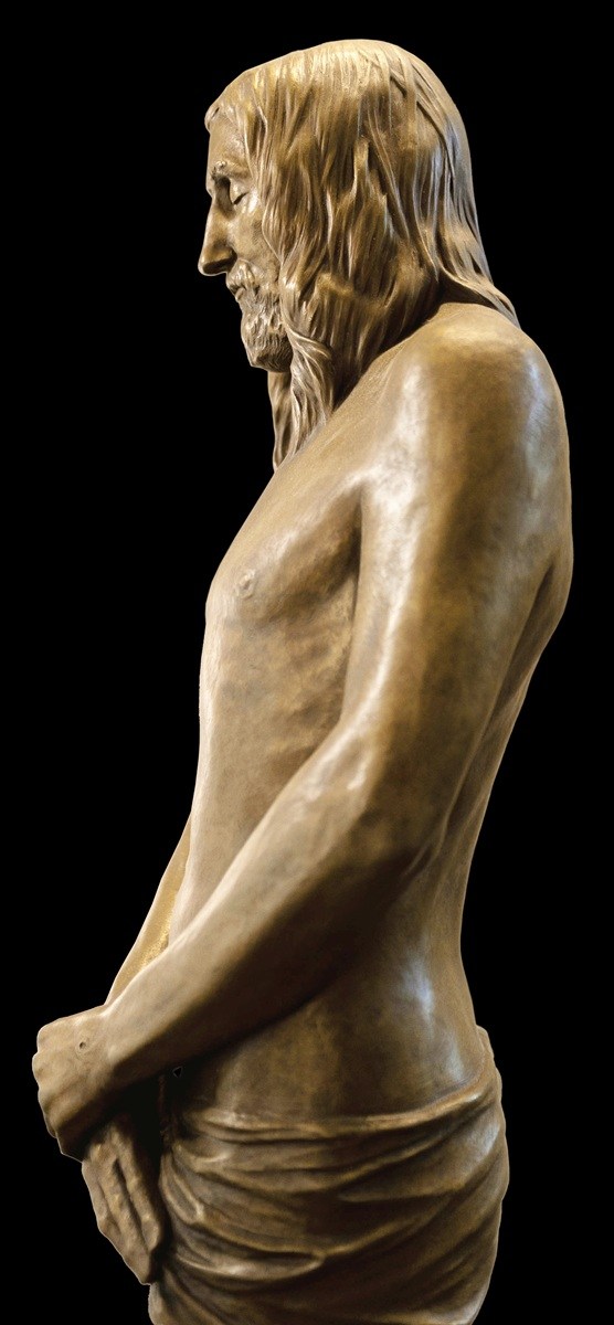 Statue of the man in the Shroud - From the JPII Shrine presser