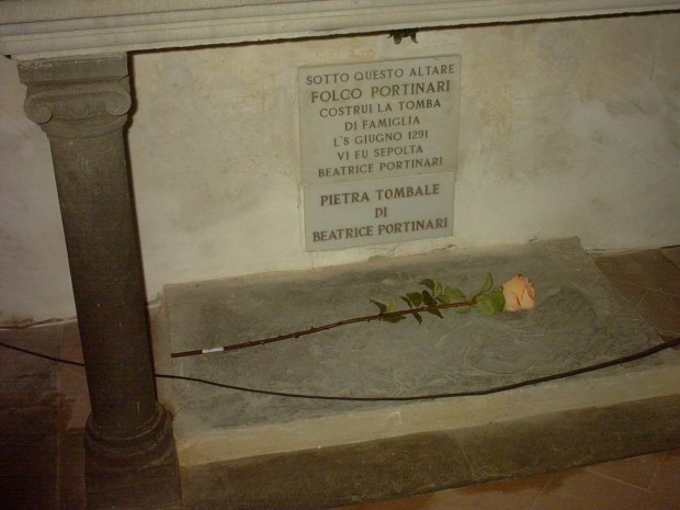 The alleged tombstone of Beatrice Portinari