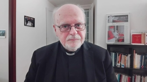 Cardinal Arborelius at the offices of I.MEDIA, on Feb. 5, 2025