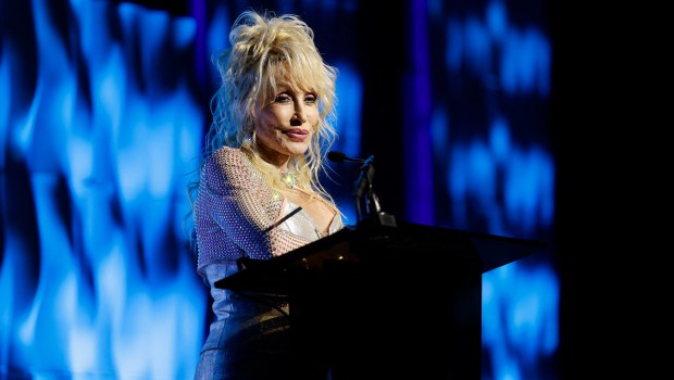 Dolly Parton speaks onstage at the 53rd Anniversary Nashville Songwriters Hall of Fame Gala at Music City Center