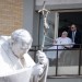 Pope speaks to say “thank you, everyone,” and acknowledge flowers