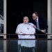 Pope speaks to say “thank you, everyone,” and acknowledge flowers
