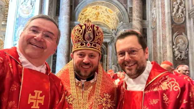 Americo Manuel (51), from Portugal; Cardenal Mykola (45), Ukrainian Greek Catholic cardinal from Australia; and Cardinal Giorgio Marengo, (50)