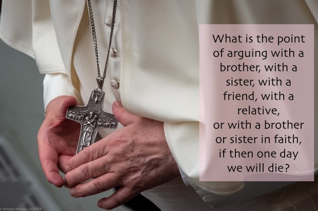 {"rendered":"(Slideshow) Pope Francis proverbs on death"}