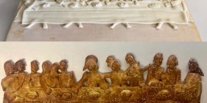 Check out this pretzel sculpture of the Last Supper