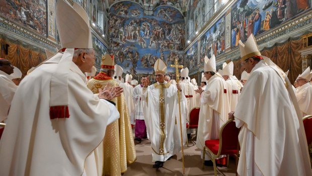 LEON-XIV-AFP-FIRST-MASS-SIXTINE