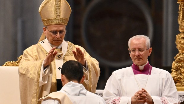 Leo ordains priest