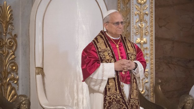 Pope Leo XIV visits the Tomb of St. Paul at the Basilica of Saint Paul outside the Walls in Rome on May 20, 2025