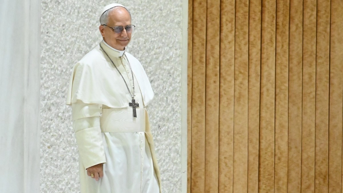Pope Leo smiling