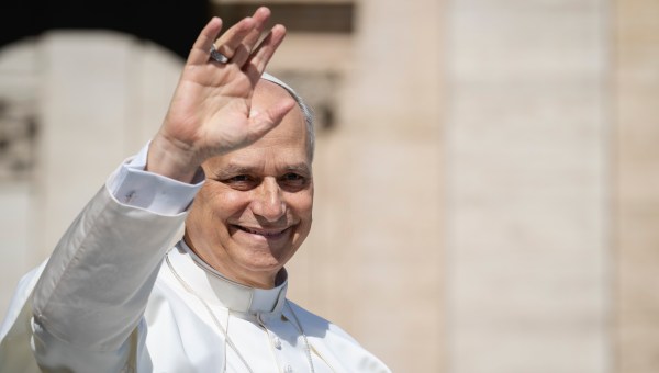 Pope Leo XIV during his weekly general audience in St. Peter's Square at the Vatican, on June 4, 2025.