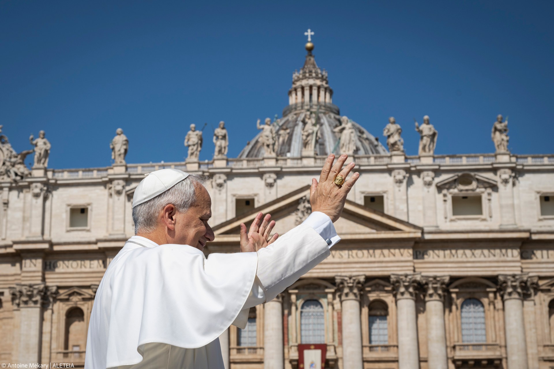 Pope Leo XIV during Holy Mass celebrated for the Jubilee of New Religious Associations on Pentecost Sunday in St. Peter's Square at the Vatican, June 8, 2025.