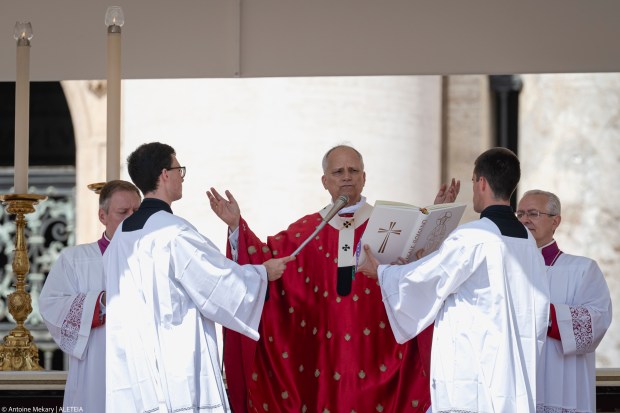 Pope Leo XIV during Holy Mass celebrated for the Jubilee of New Religious Associations on Pentecost Sunday in St. Peter's Square at the Vatican, June 8, 2025.