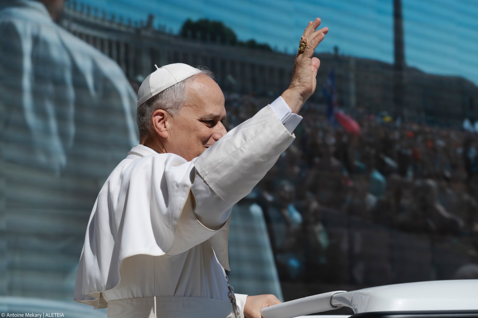 Pope Leo XIV celebrates the mass for the Jubilee of families, children, grandparents and the elderly, at St. Peter's square in the Vatican on June 1, 2025