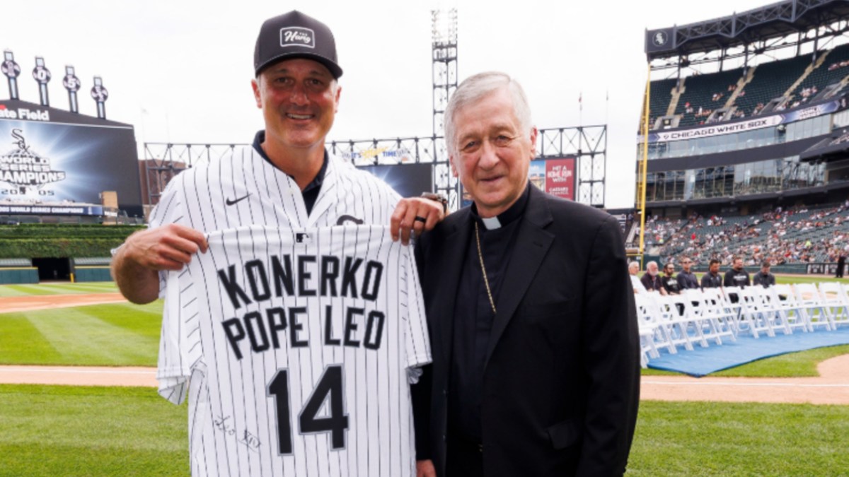 Blase Cupich and Paul Konerko