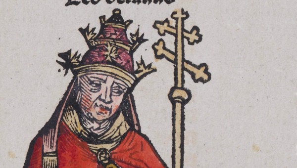 Depiction of Leo VIII from the Nuremberg Chronicle. Published in 1493