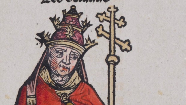 Depiction of Leo VIII from the Nuremberg Chronicle. Published in 1493