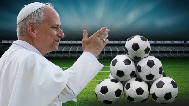 Pope-Leo-with-football-soccer-balls
