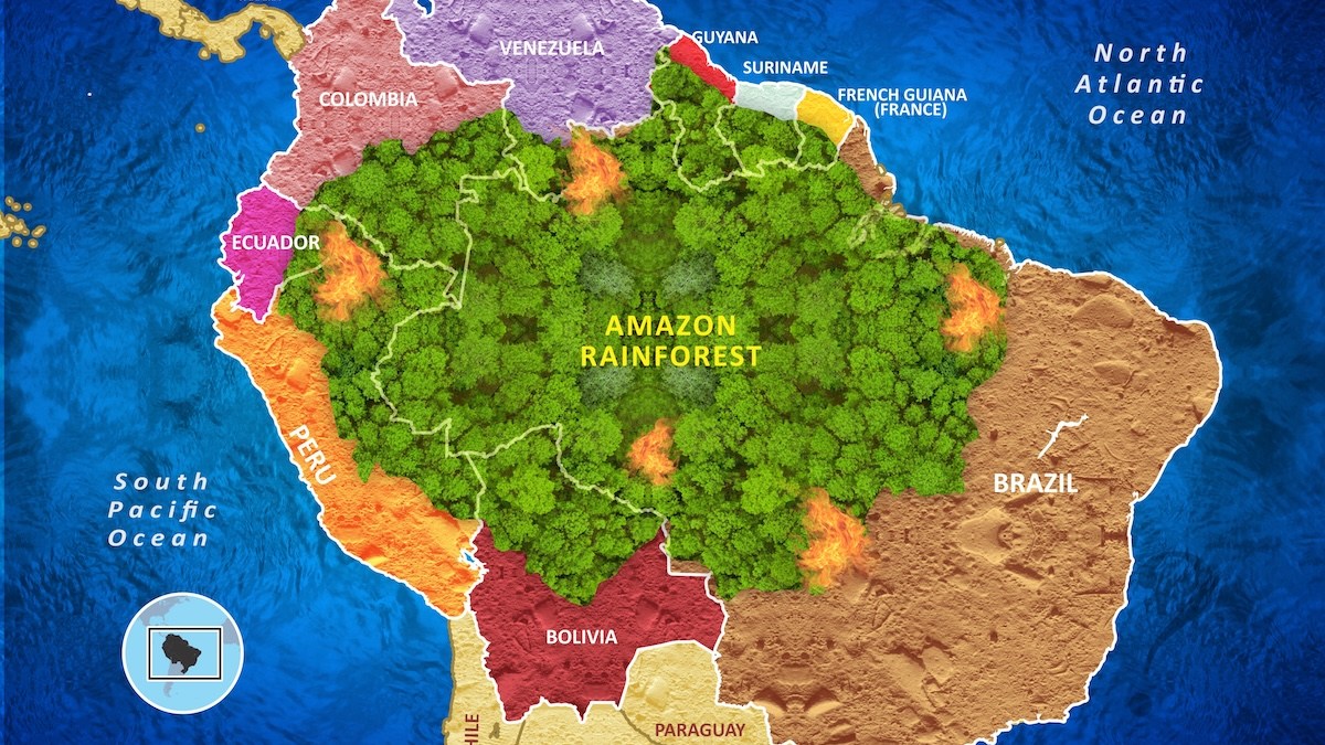 Amazonia region map