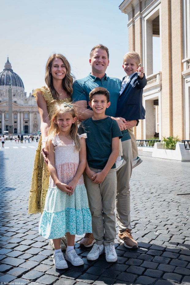 Samuel-boy-Pope-Leo-XIV-peg-doll-representing-pontiff