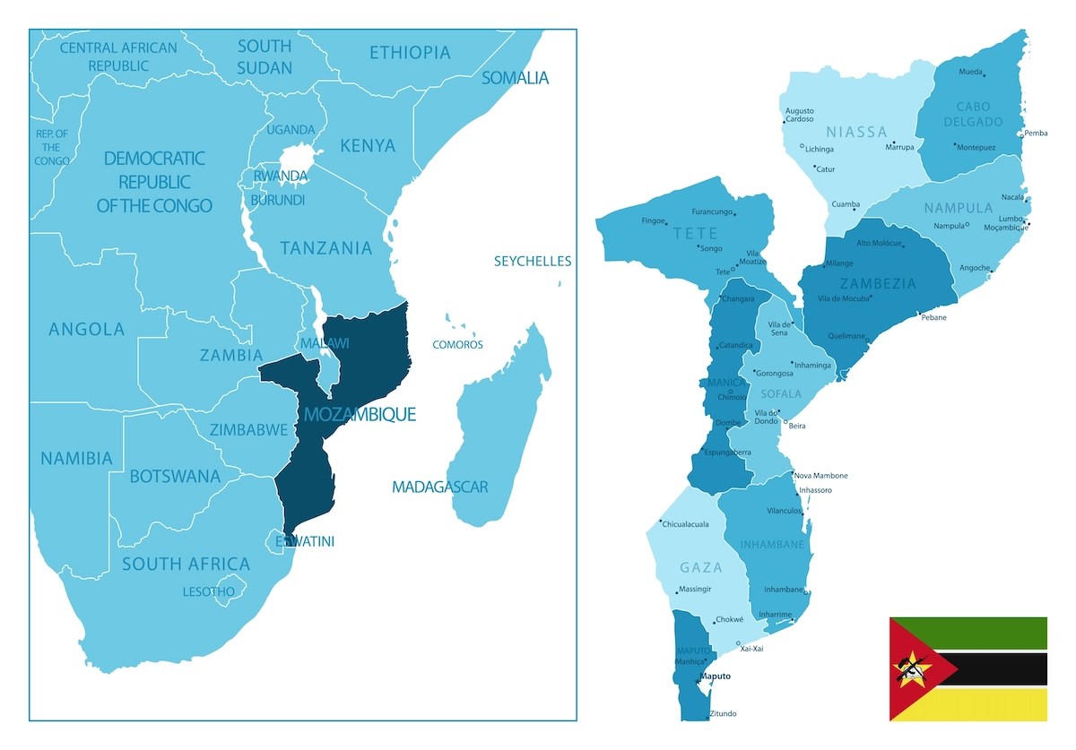 Mozambique with provinces