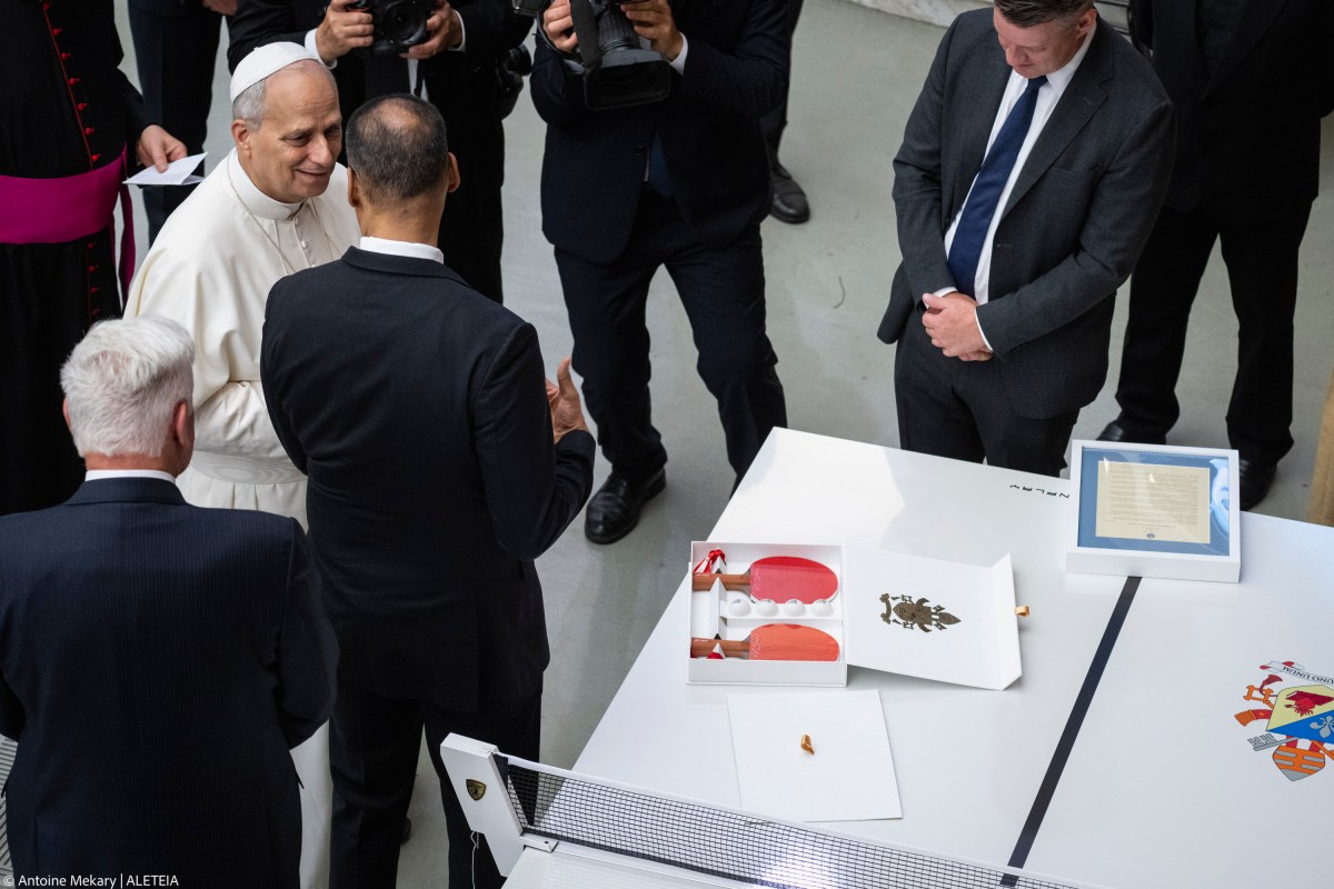 From Chicago to the Vatican, a white ping-pong table for Leo XIV
