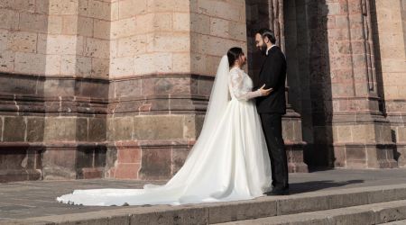 This Mexican bride made her own wedding gown
