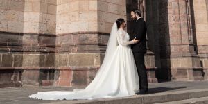 This Mexican bride made her own wedding gown