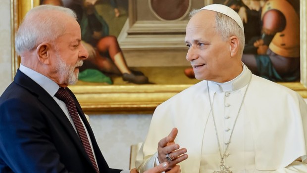 Brazilian President Luis Inácio "Lula" da Silva meeting Pope Leo XIV - photo from his official X account