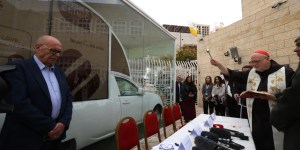 Popemobile-turned-health clinic finally opens in Holy Land