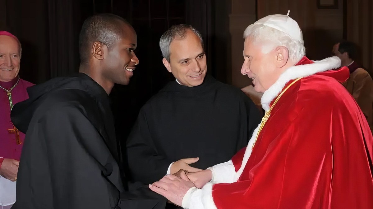 Fr. Daleng, Fr. Robert Francis Prevost, and Pope Benedict XVI in 2007