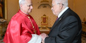 Leo pushes 2-State solution as Palestinian leader visits Vatican