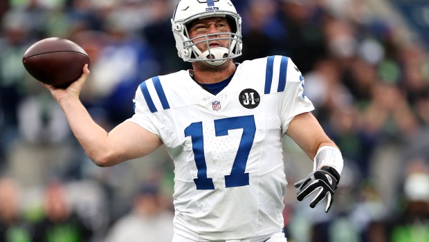 Philip Rivers throwing a football