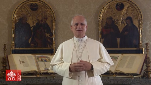Pope Leo addressing the Australian Catholic Youth Festival
