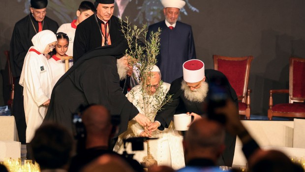 pope-leo-xiv-olive-tree-religious-leaders-ecumenical-martyrs'-square-beirut-lebanon
