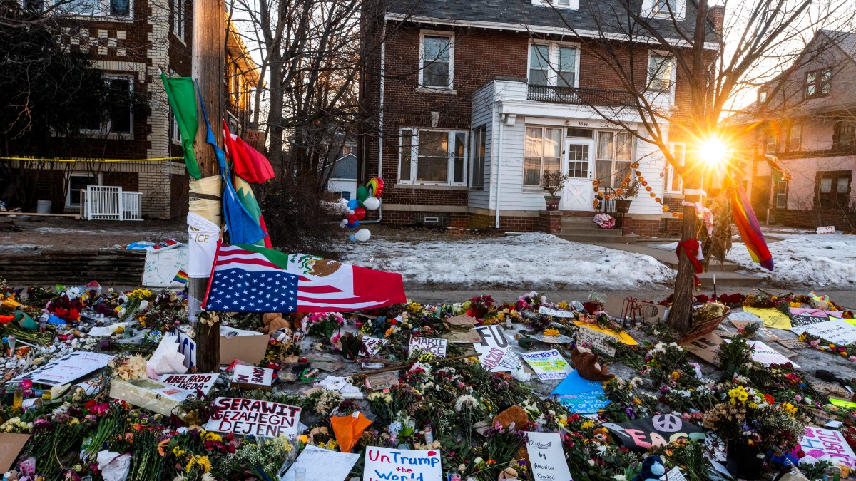 A memorial in Minneapolis