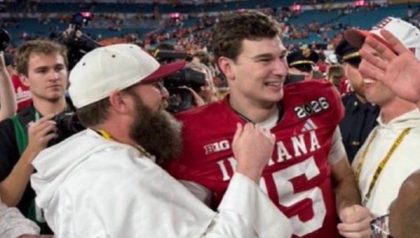 Corner Item Image - Priests celebrate Indiana win and star quarterback