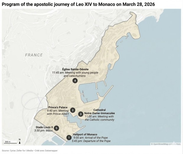 Monaco trip map