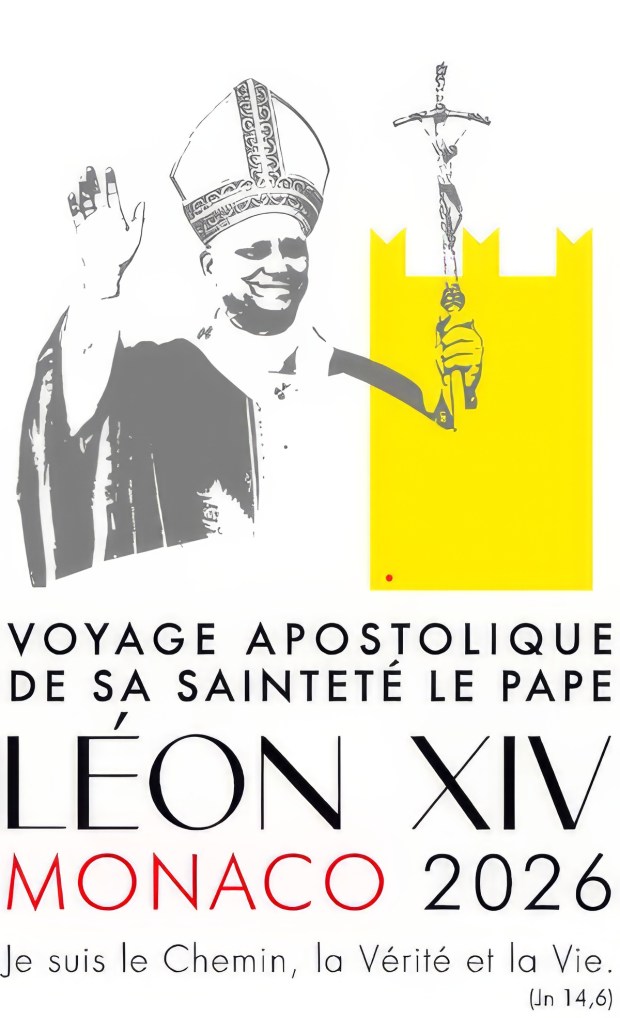 Logo of Pope Leo XIV's trip to Monaco
