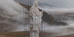 In Lebanon, a monumental statue of Christ symbolizes hope