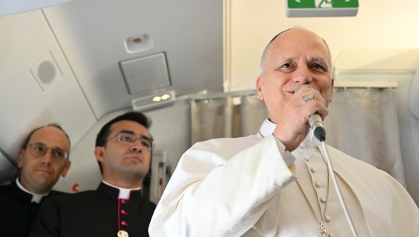 Corner Item Image - On flight to Africa, Pope Leo responds to Trump’s post