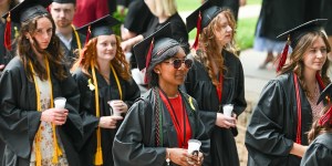 Graduates honor a student a week after his death