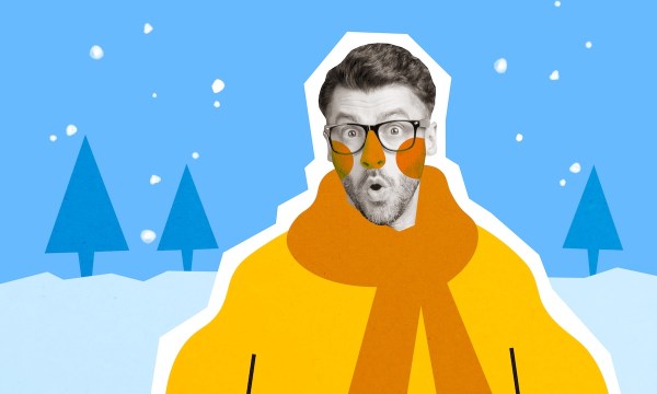 A father celebrates Christmas in April