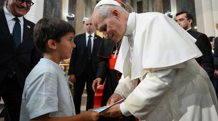 Adorable! Young boy asks Leo if he wanted to grow up to be the pope